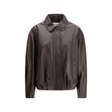 Blouson d'aviateur en cuir marron Arma