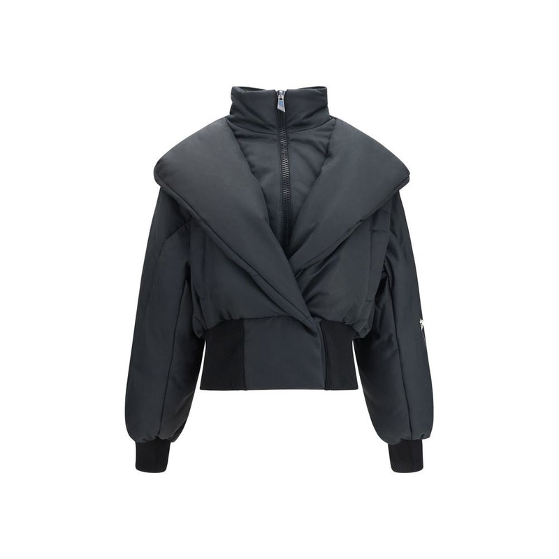The Attico Black Cotton Full-Length Jacket