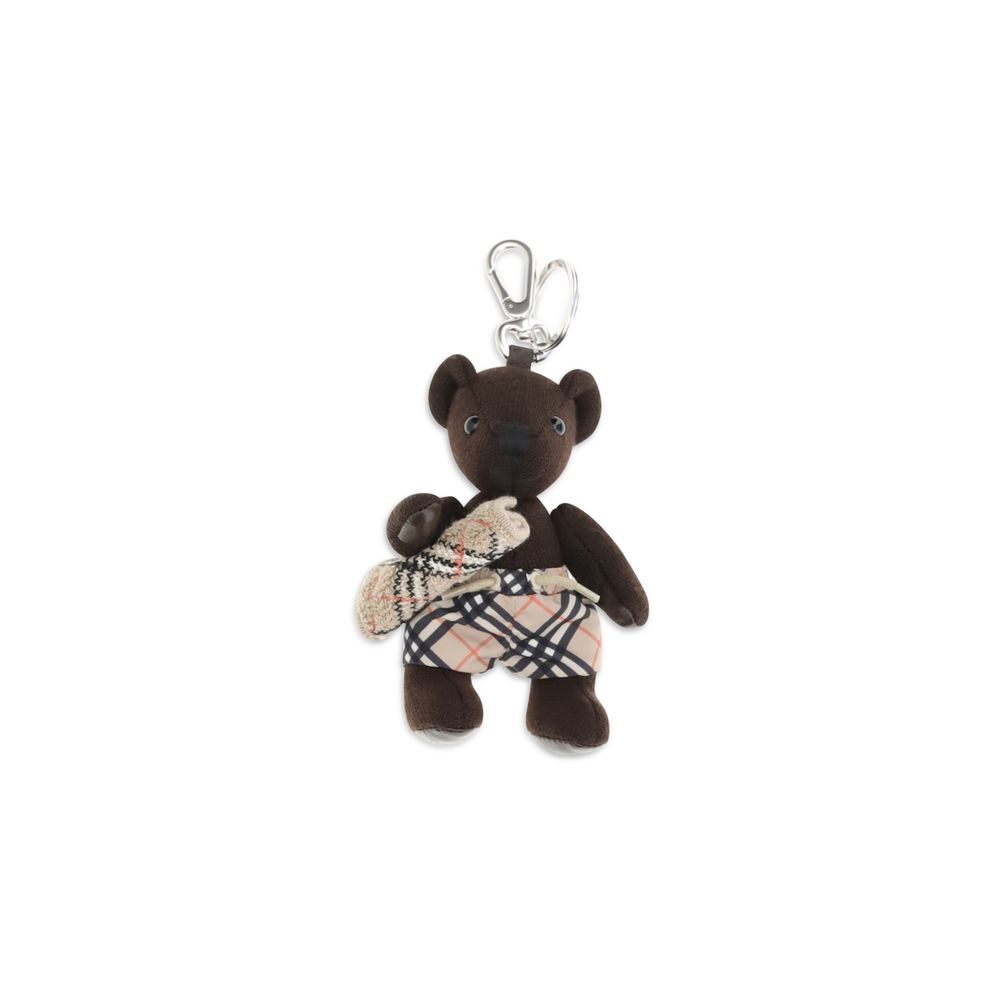 Porte-clés Oves Aries en laine marron Burberry