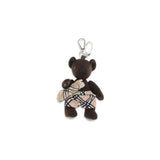 Porte-clés Oves Aries en laine marron Burberry