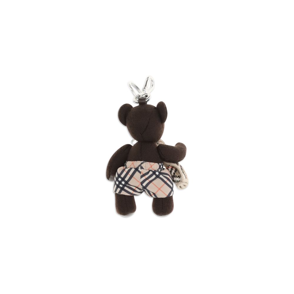 Porte-clés Oves Aries en laine marron Burberry