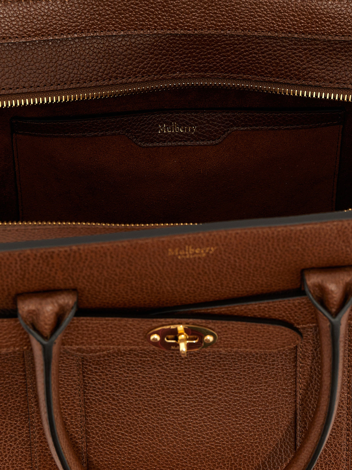 Sac cabas Mulberry en cuir de vachette marron
