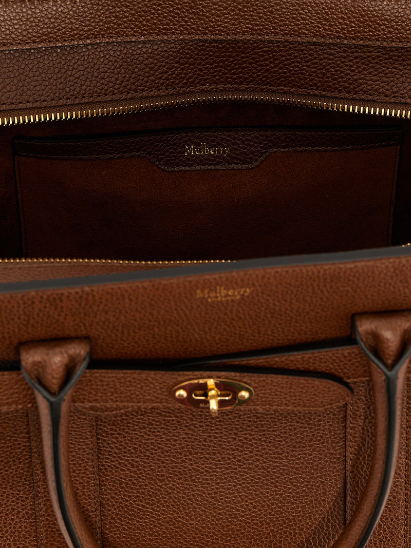 Mulberry Brown Bovine Leather Tote Bag