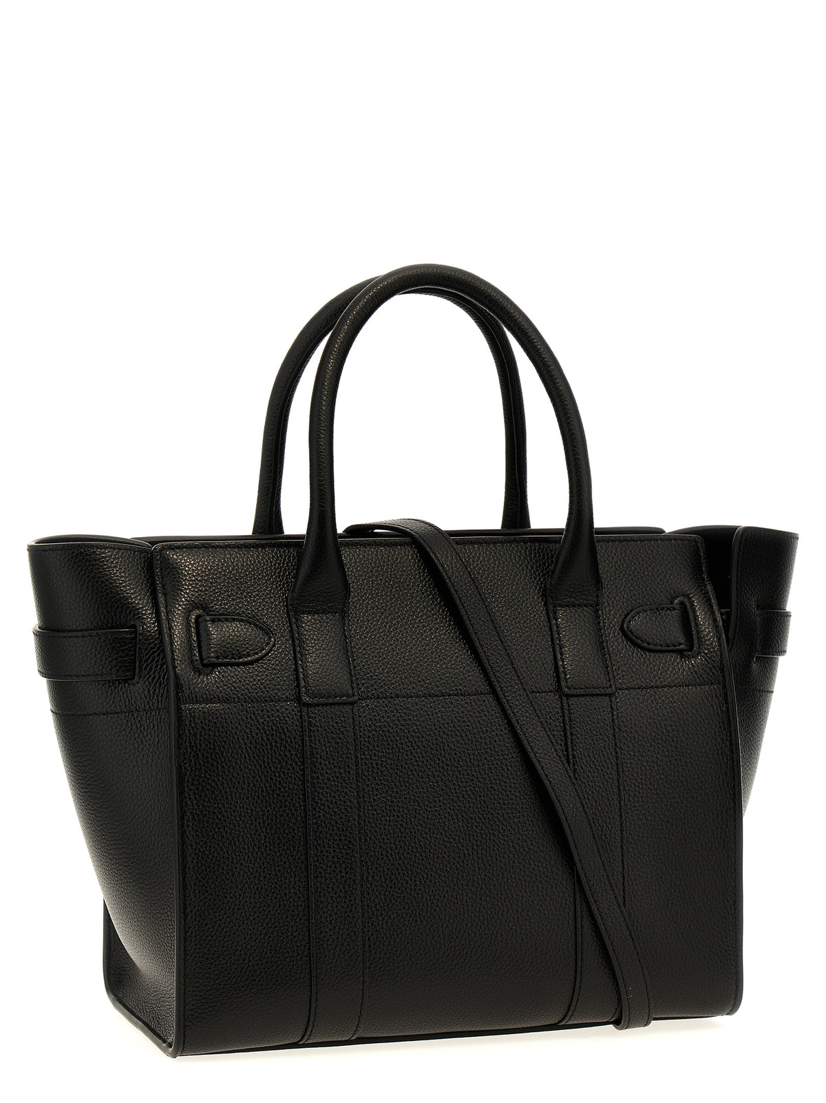 Sac cabas en veau noir Mulberry