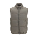 Brunello Cucinelli Gray Polyester Sleeveless Jacket