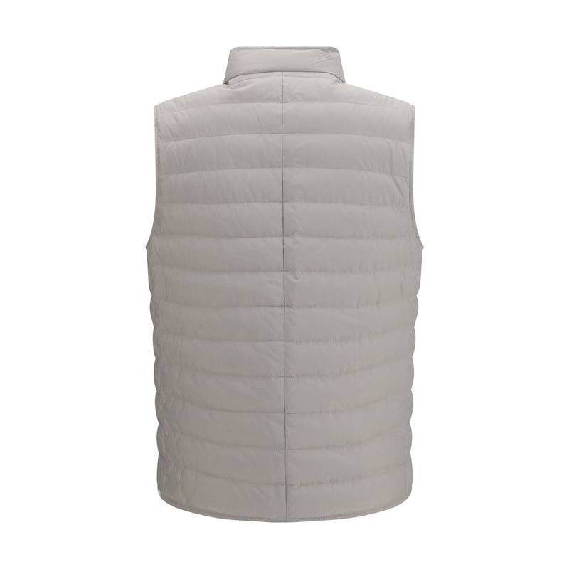 Brunello Cucinelli White Polyester Sleeveless Jacket