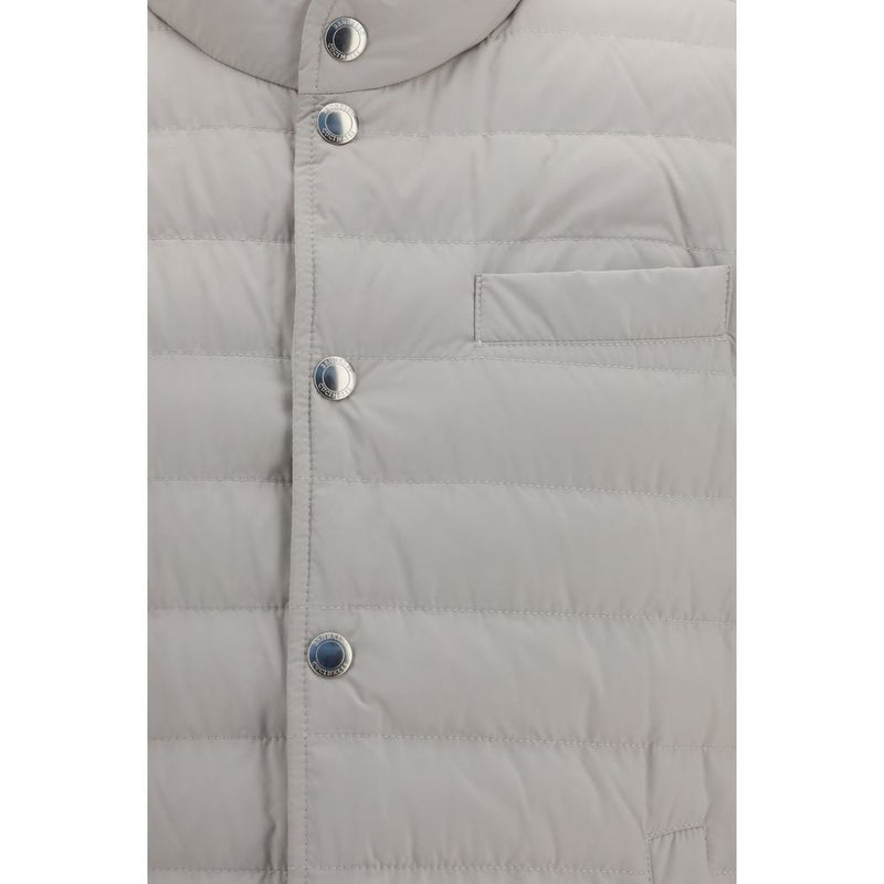 Brunello Cucinelli White Polyester Sleeveless Jacket