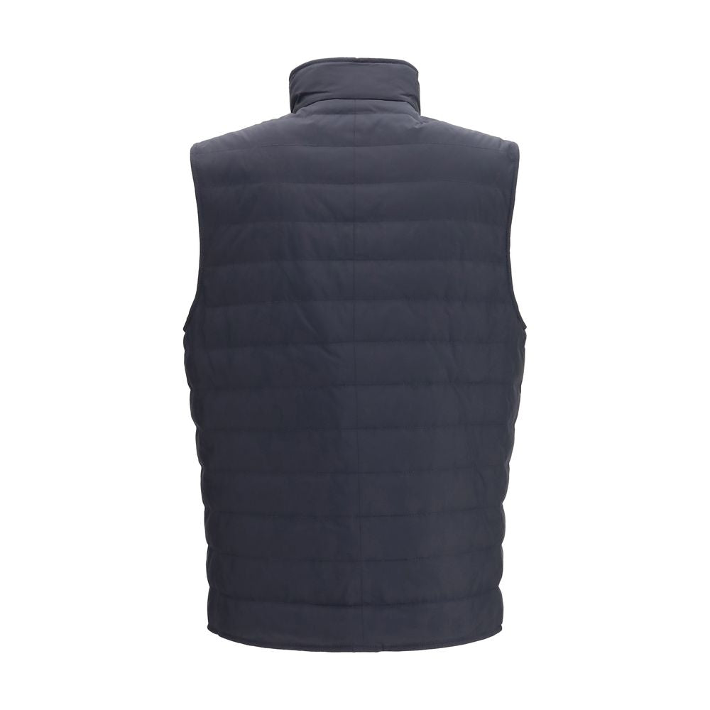 Veste sans manches Brunello Cucinelli en polyester bleu