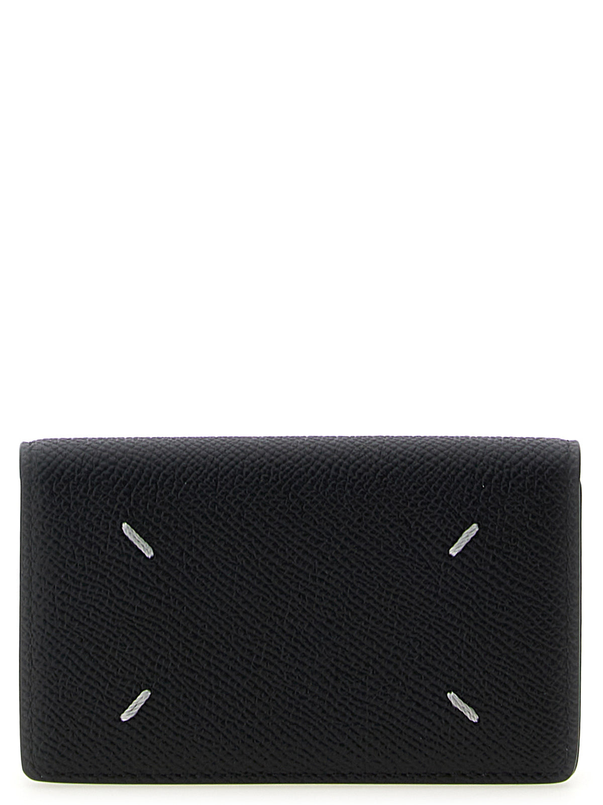 Porte-cartes en cuir de veau noir Maison Margiela