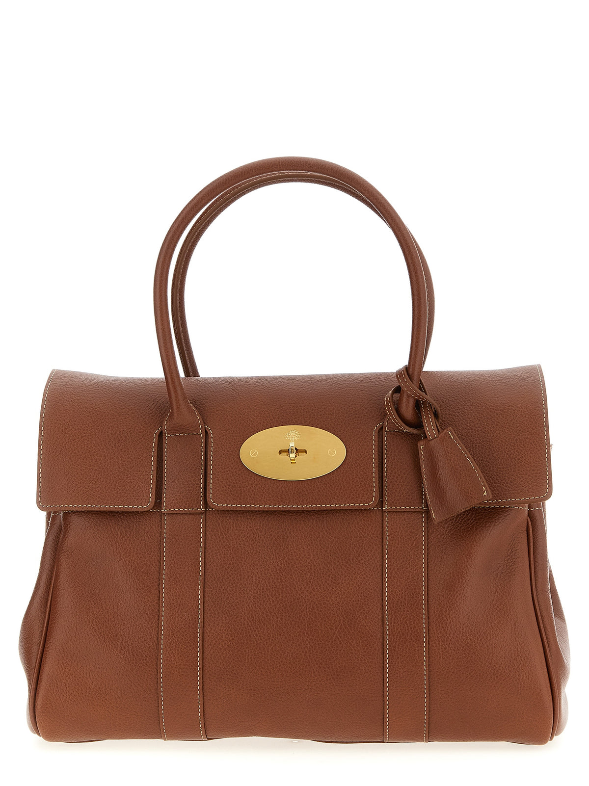 Sac porté épaule en cuir de veau marron Mulberry