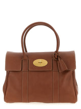 Sac porté épaule en cuir de veau marron Mulberry