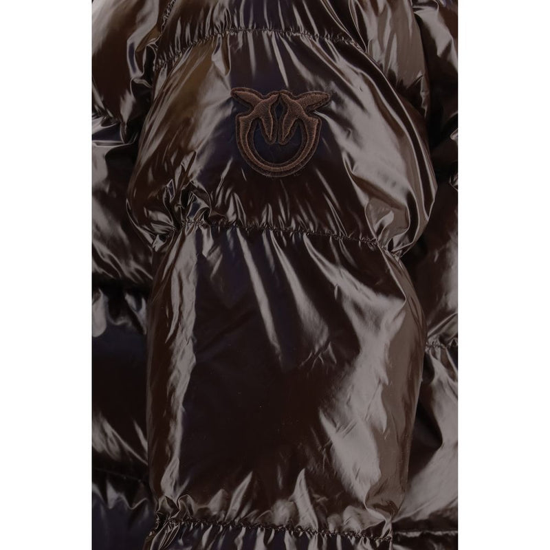 PINKO Brown Polyamide Full-Length Jacket