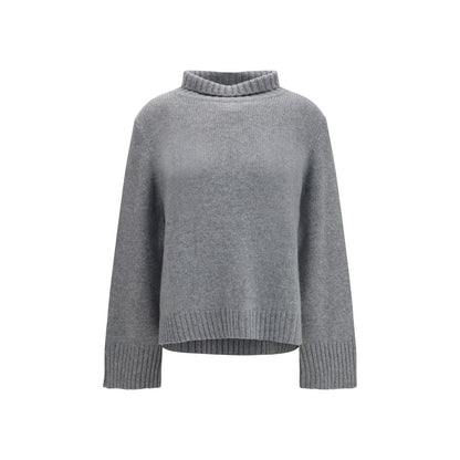 Allude Gray Cashmere Turtleneck