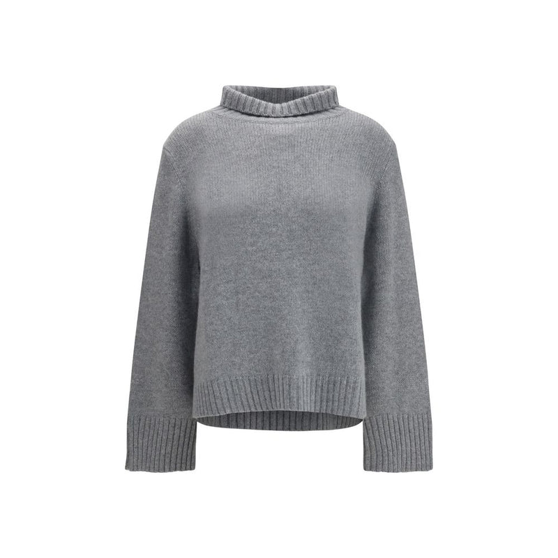 Allude Gray Cashmere Turtleneck