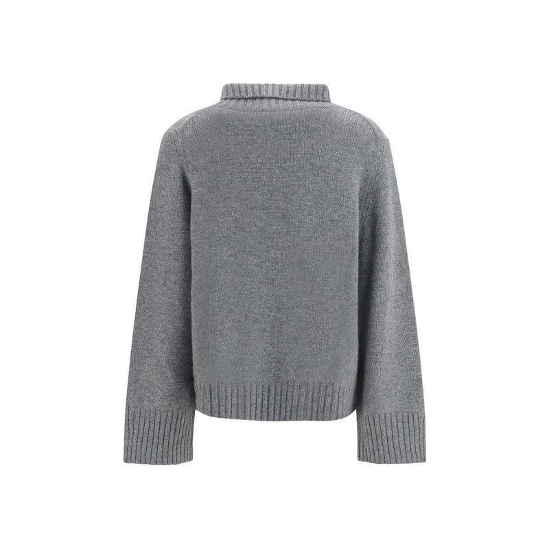 Allude Gray Cashmere Turtleneck