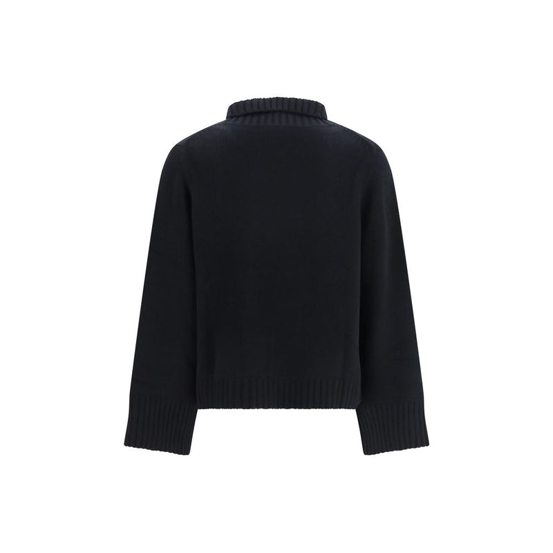 Allude Black Cashmere Turtleneck