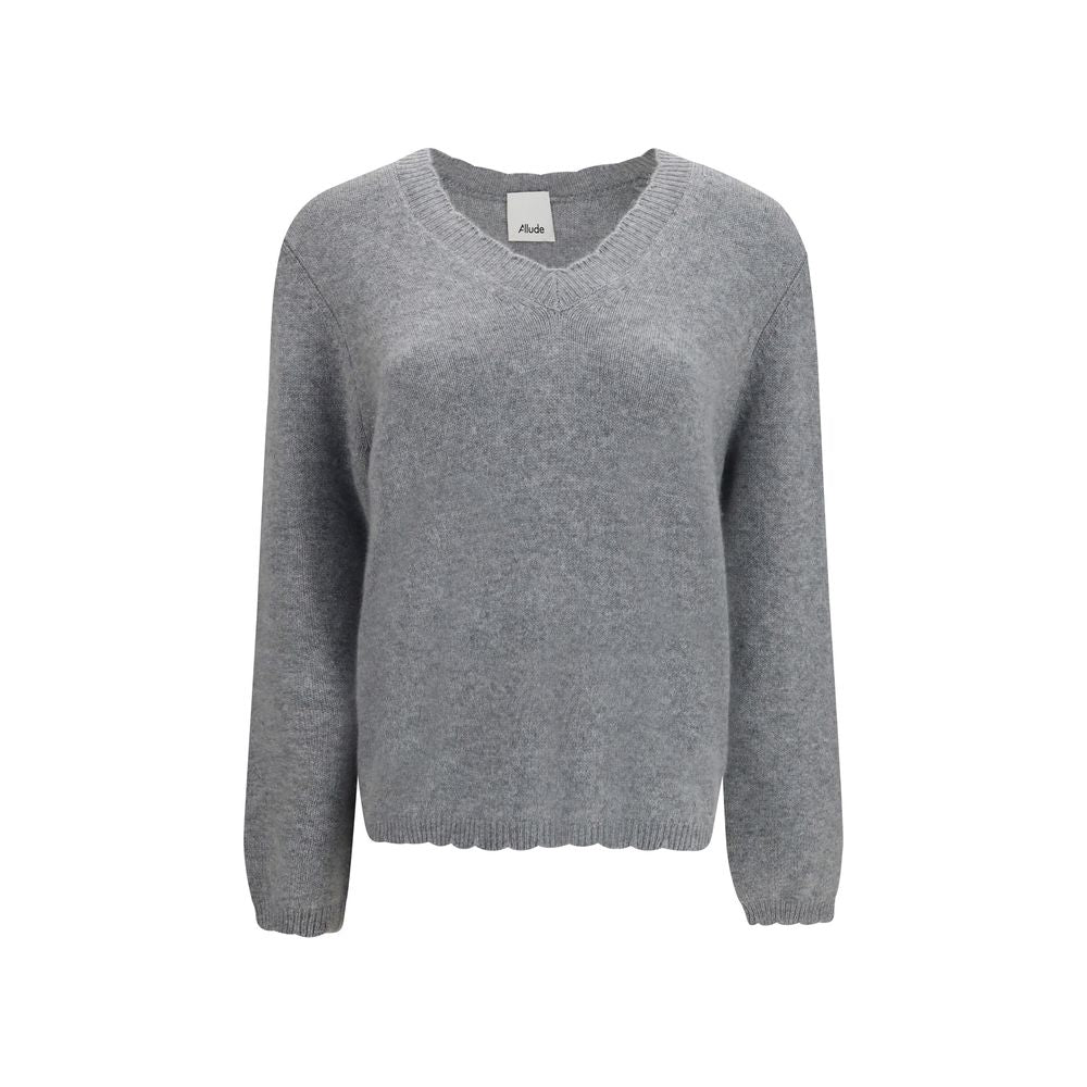 Pull en cachemire gris alludé