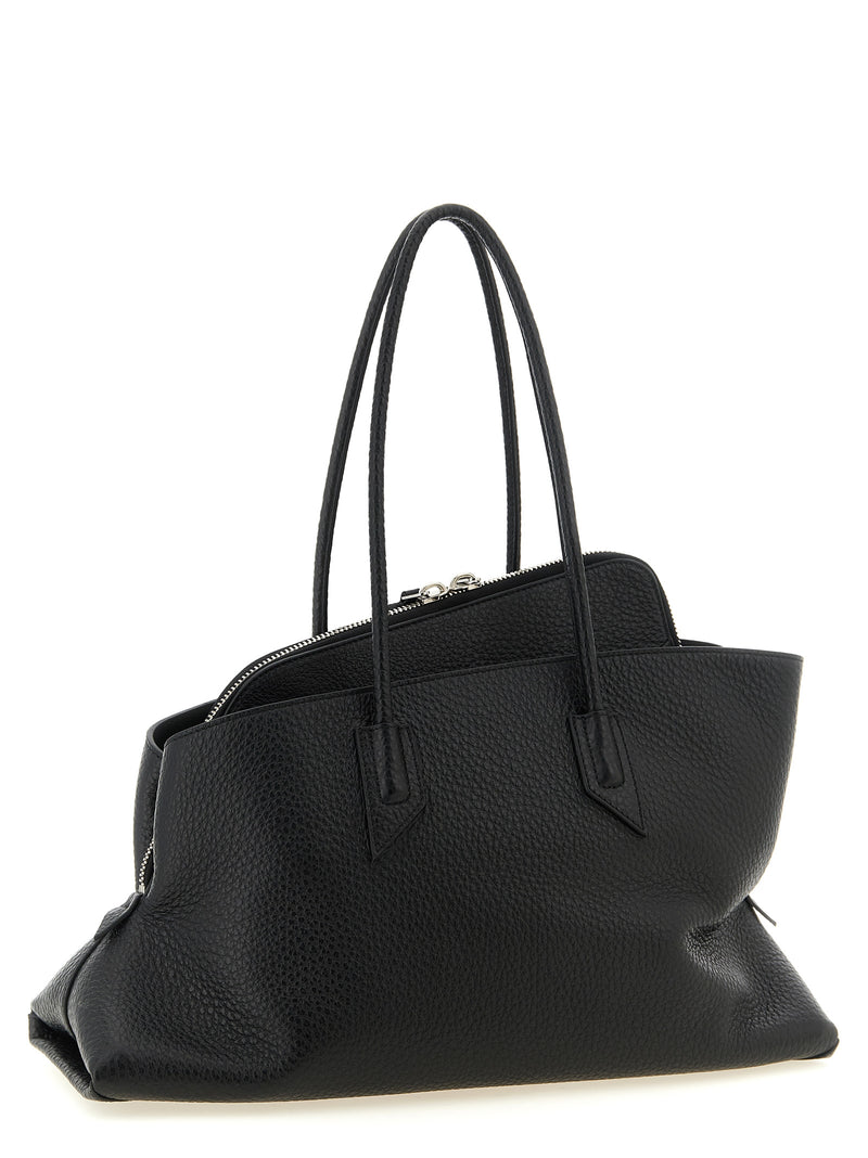The Attico Black Bovine Leather Shoulder Bag