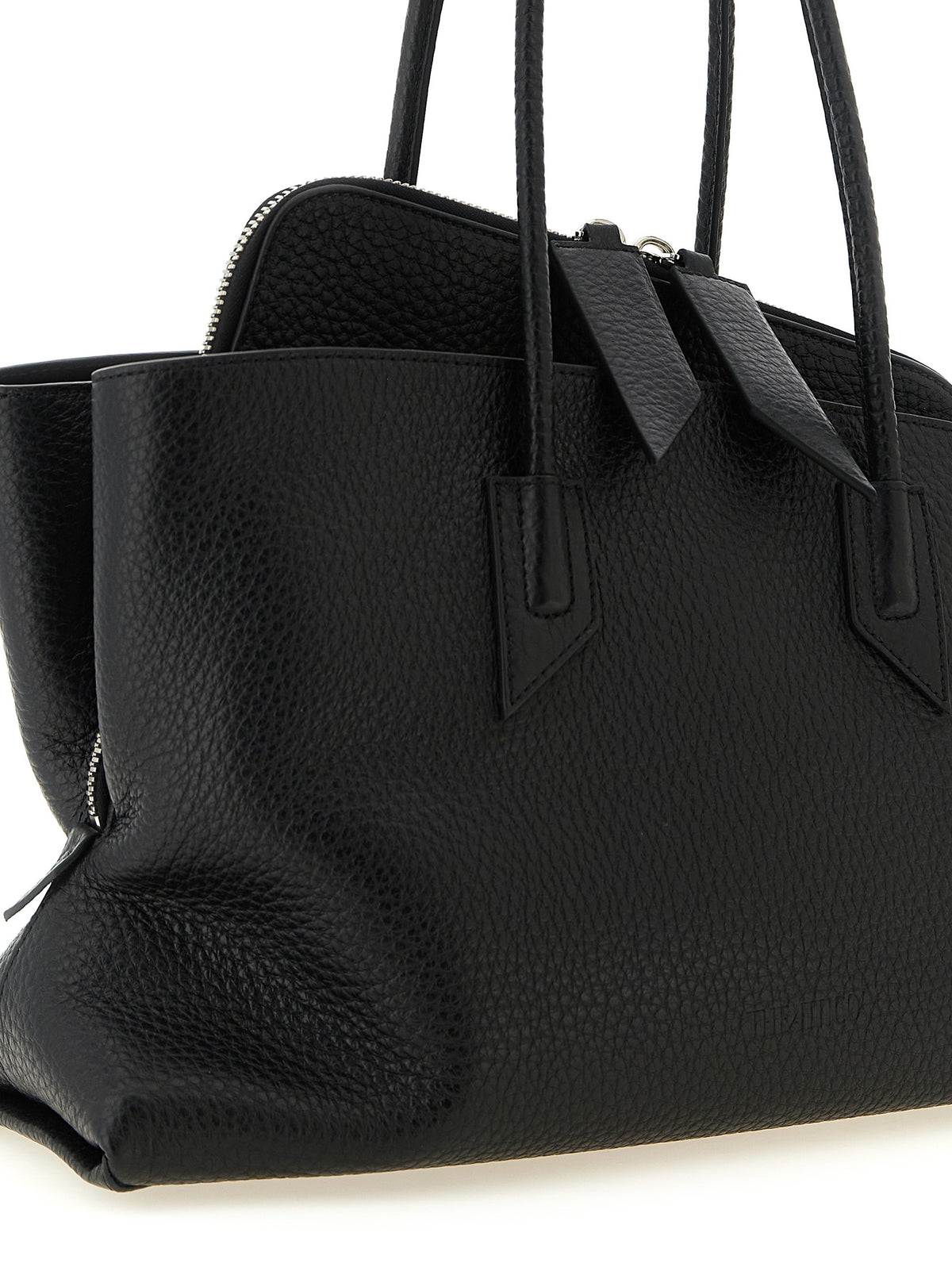 The Attico Black Bovine Leather Shoulder Bag
