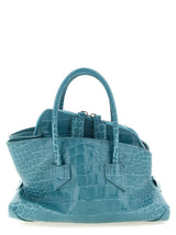 Le sac à main en cuir de vachette bleu Attico