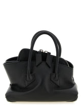 Le sac à main The Attico en cuir de bovin noir