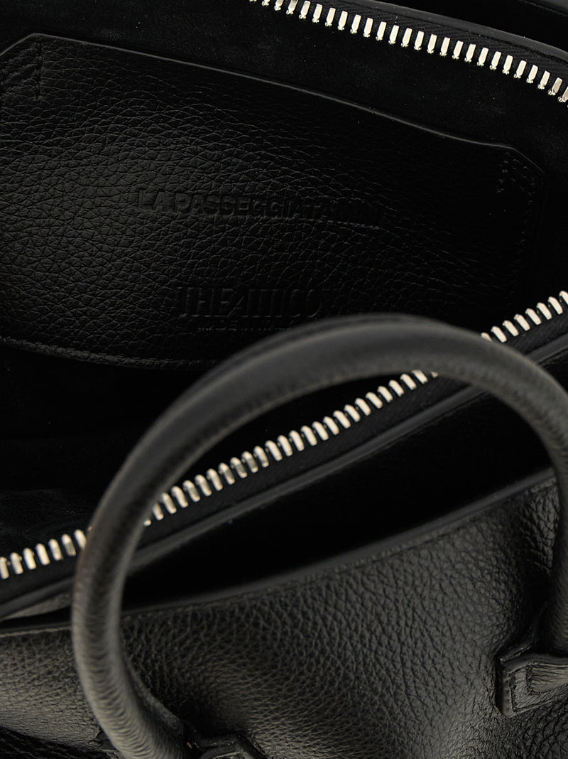 The Attico Black Bovine Leather Handbag