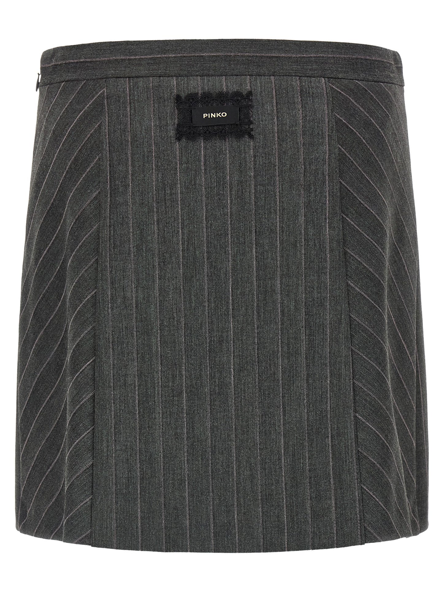 PINKO Gray Polyester Long Skirt
