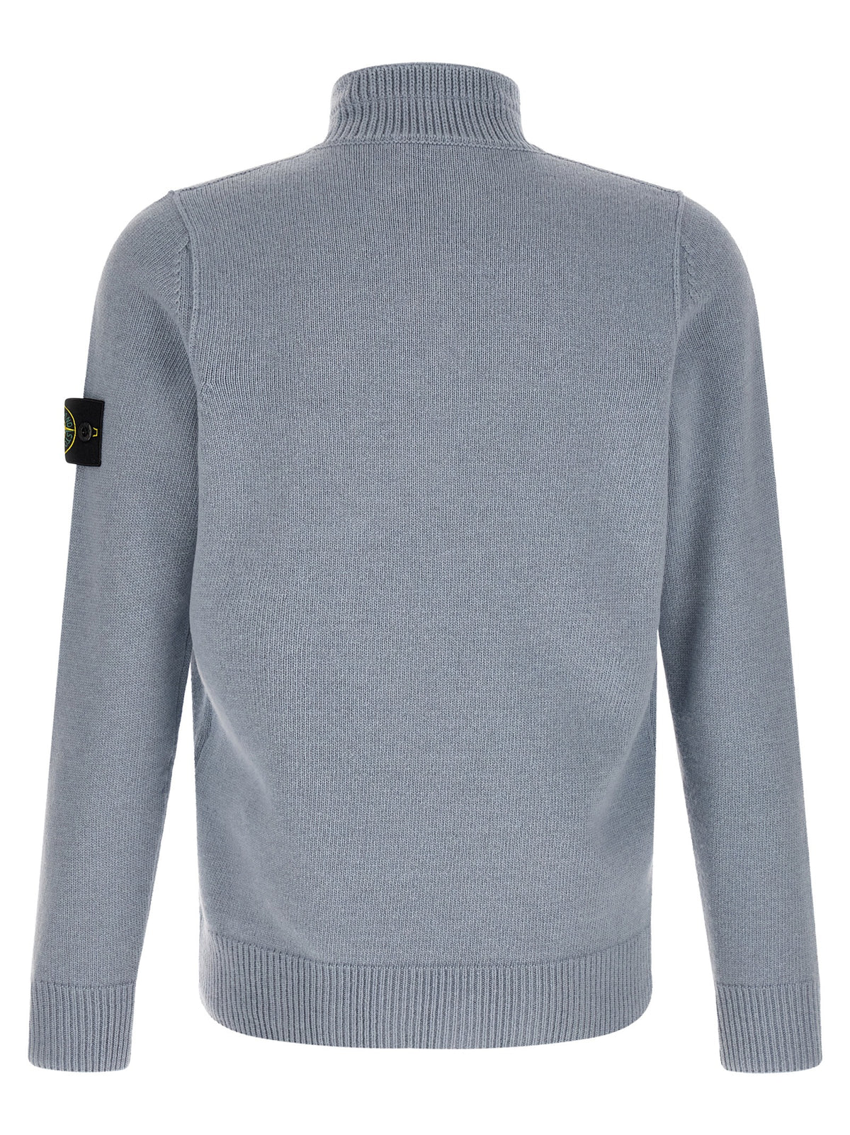 Cardigan Stone Island en Laine Vierge Bleue