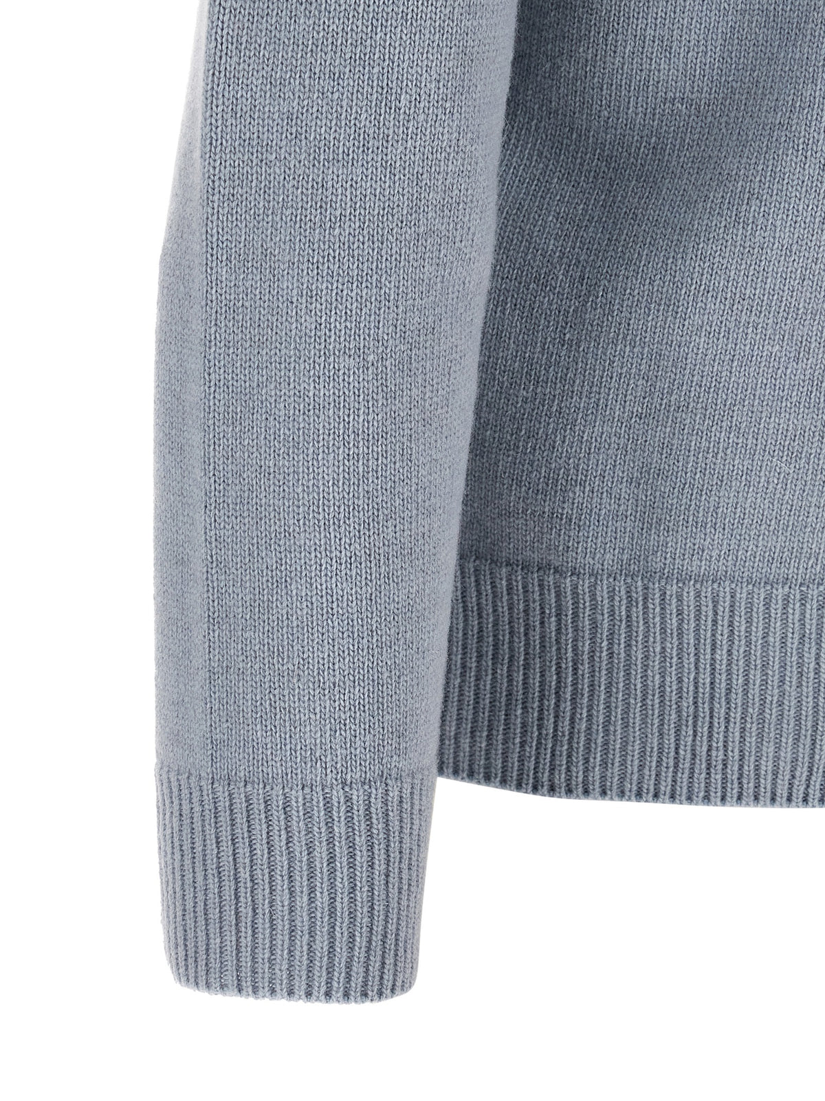 Cardigan Stone Island en Laine Vierge Bleue