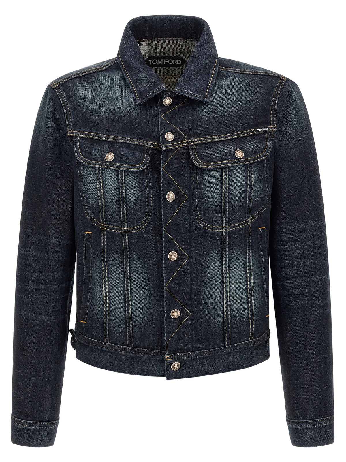 Veste en jean en coton bleu Tom Ford
