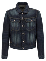 Veste en jean en coton bleu Tom Ford