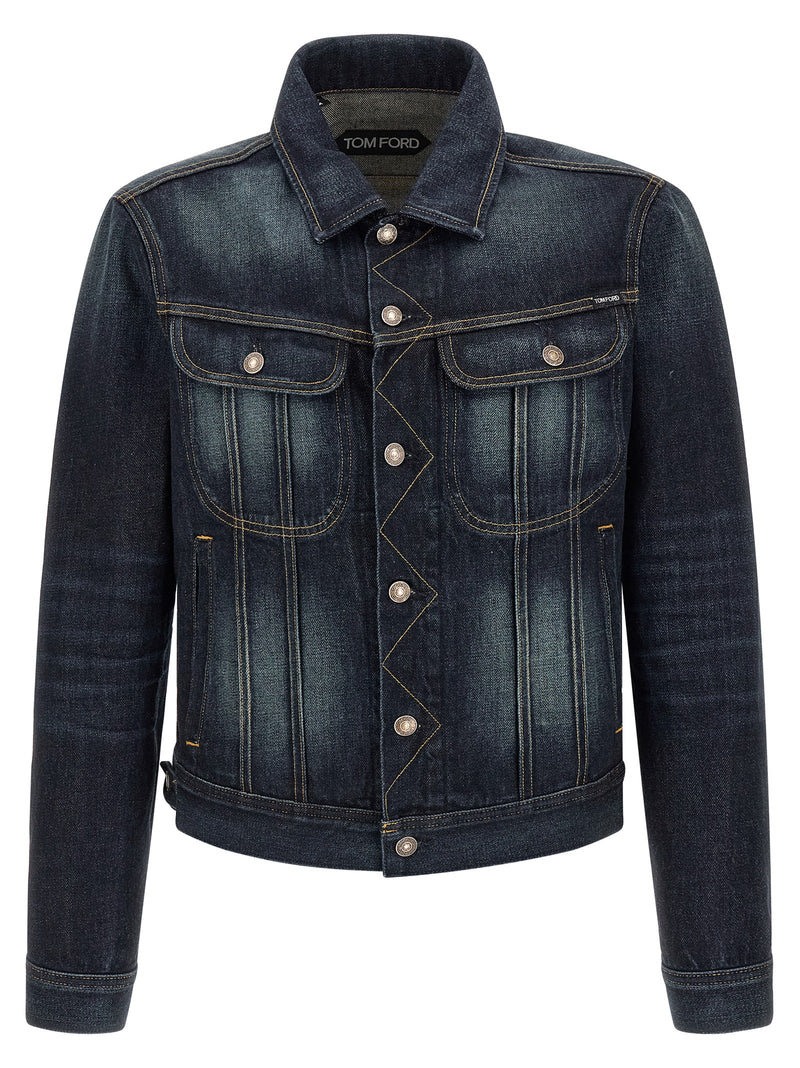 Tom Ford Blue Cotton Denim Jacket