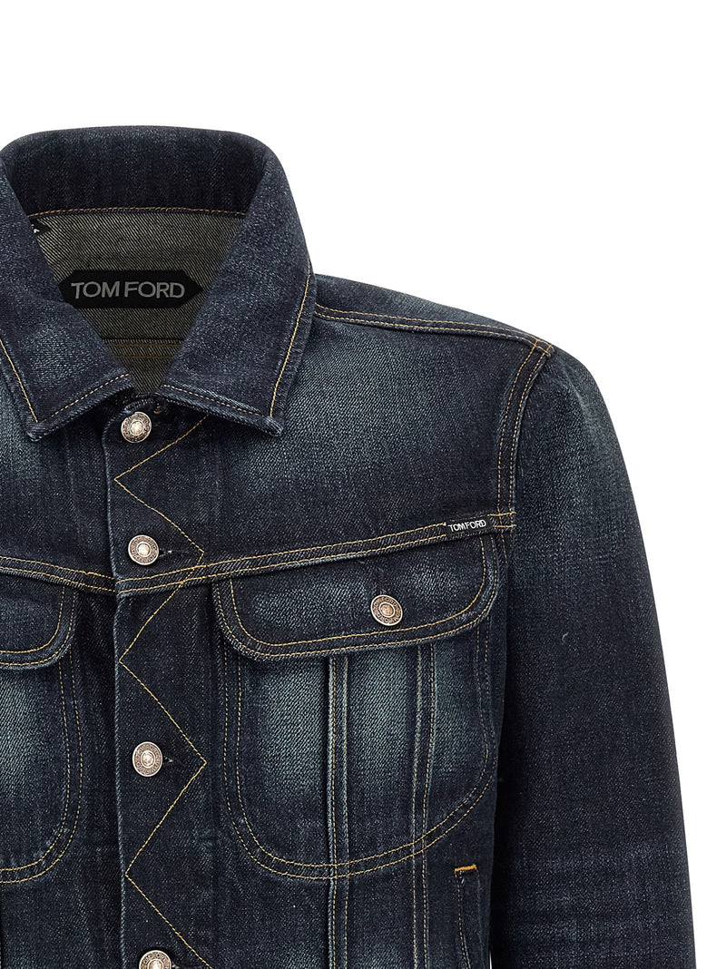 Tom Ford Blue Cotton Denim Jacket