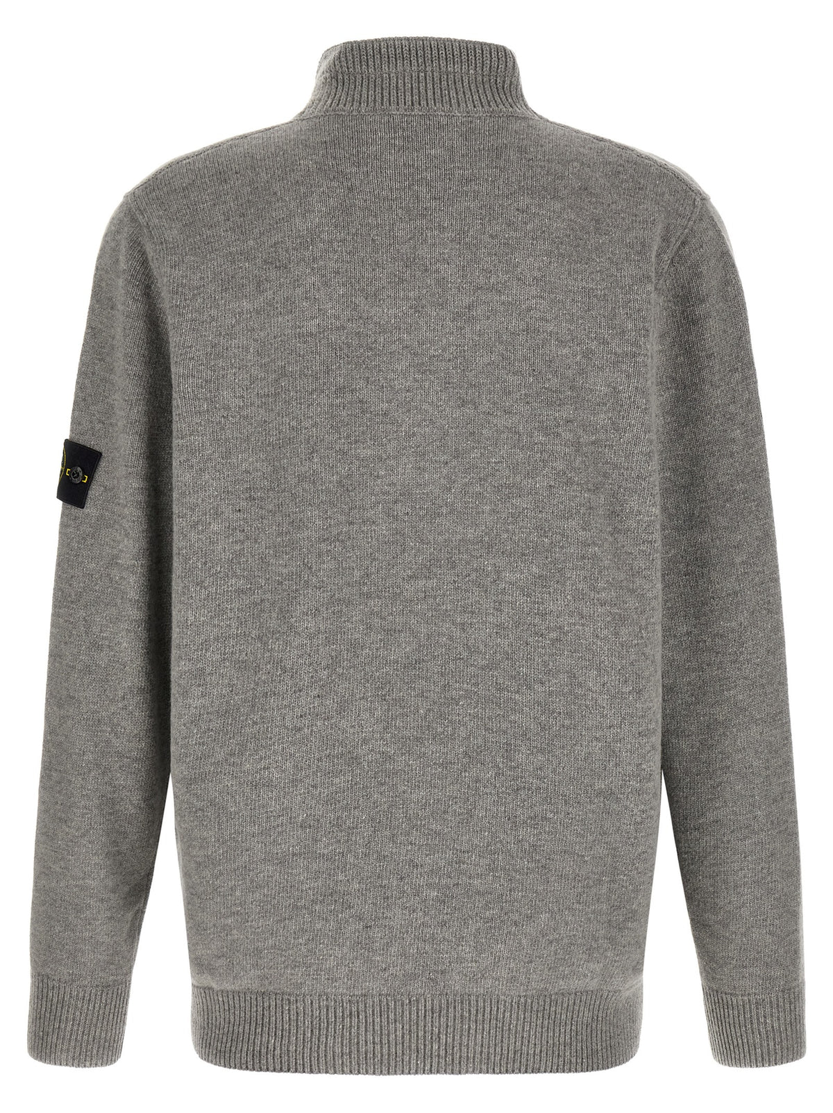 Cardigan Stone Island en Laine Vierge Grise