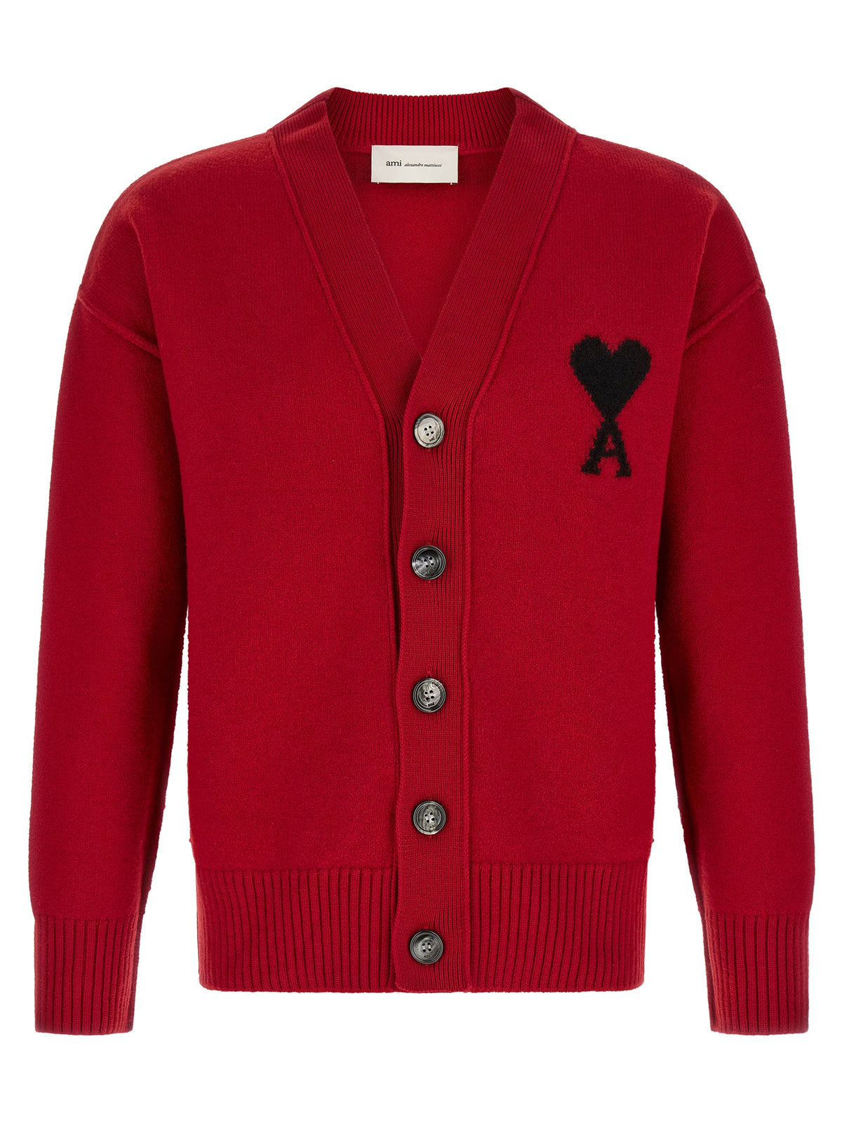 Ami Paris Multicolor Wool Cardigan