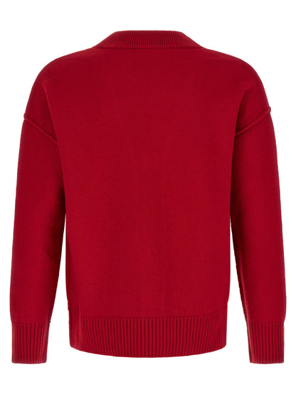 Ami Paris Multicolor Wool Cardigan