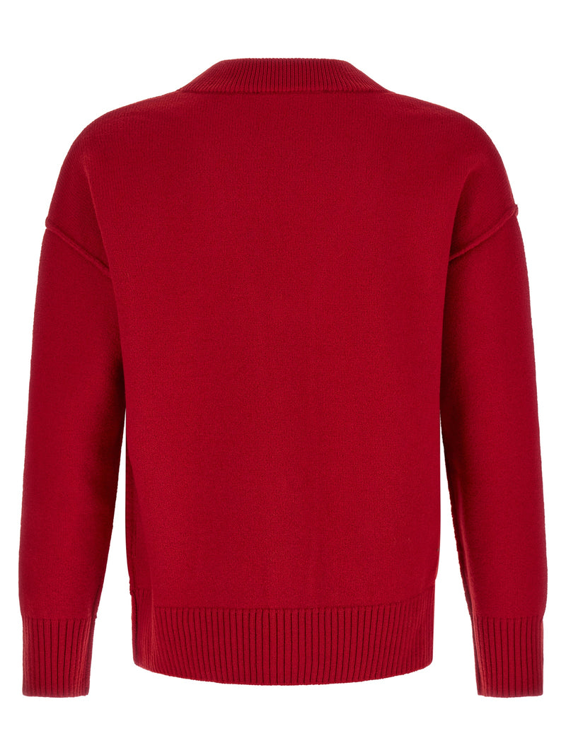 Ami Paris Multicolor Wool Cardigan