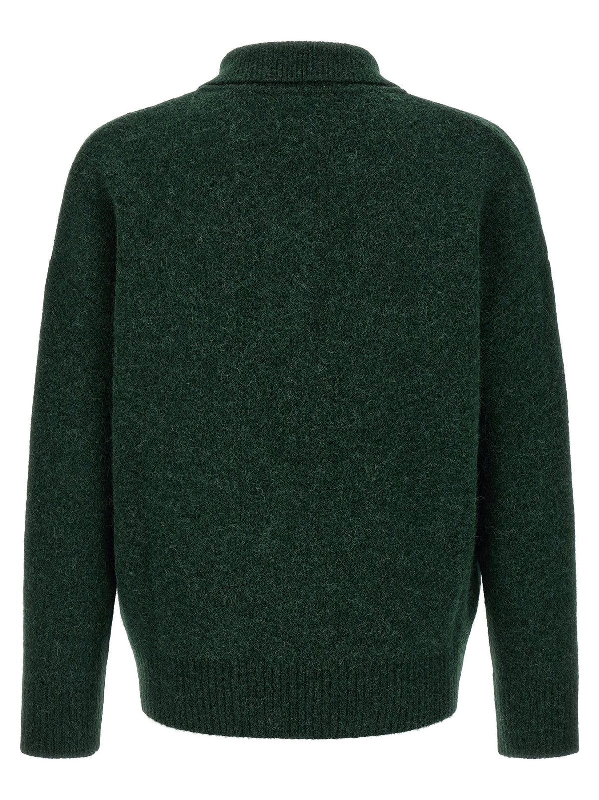 Polo en cuir et alpaga bicolore Ami Paris
