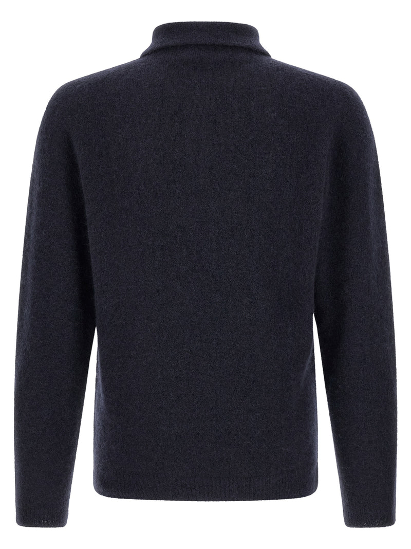 Roberto Collina Blue Cashmere Polo Shirt