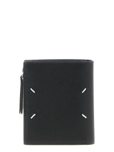 Porte-cartes en cuir de veau noir Maison Margiela