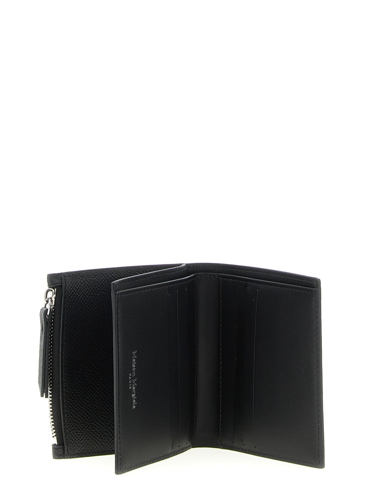 Porte-cartes en cuir de veau noir Maison Margiela