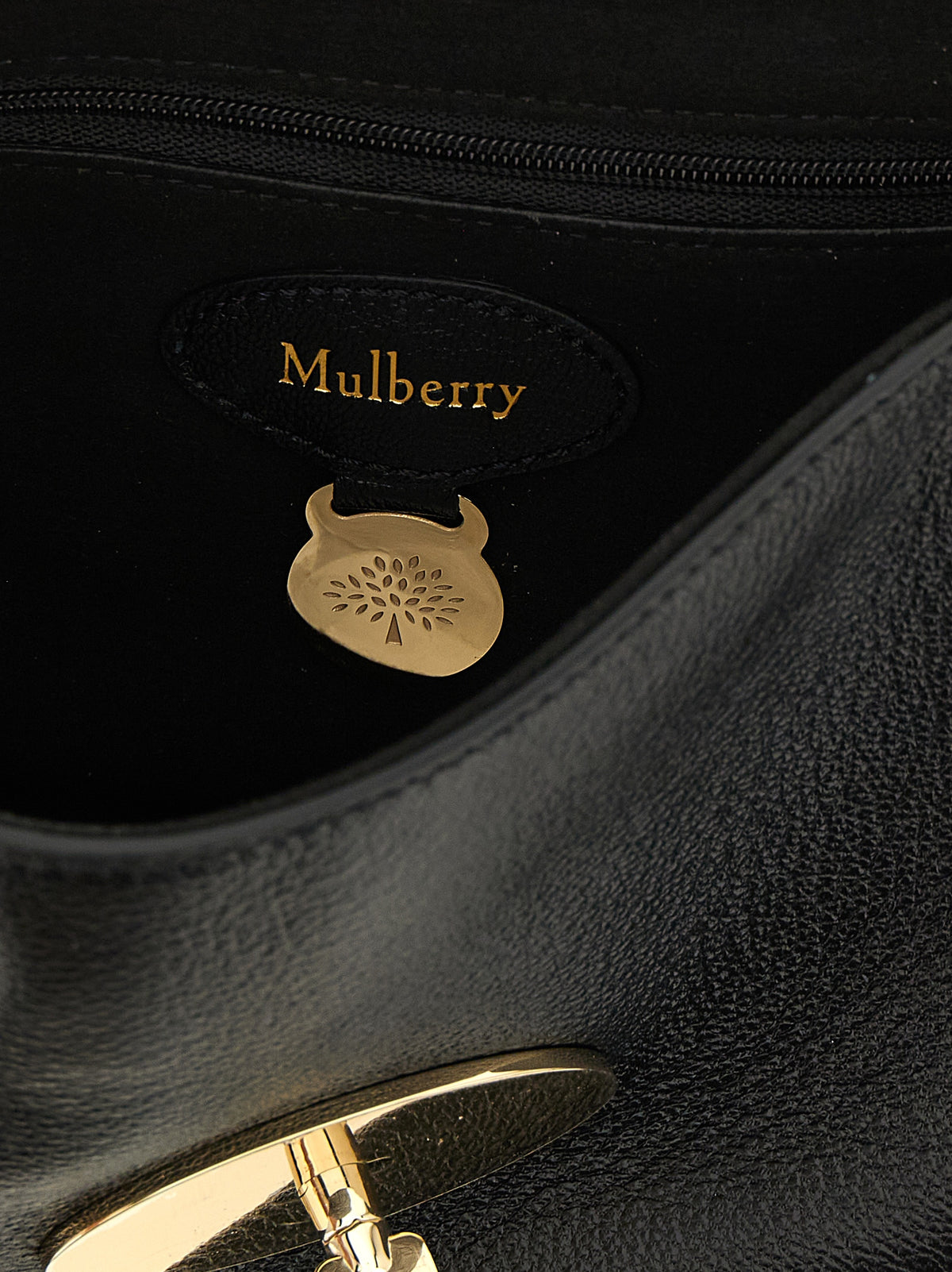 Sac bandoulière Mulberry en cuir de chèvre noir
