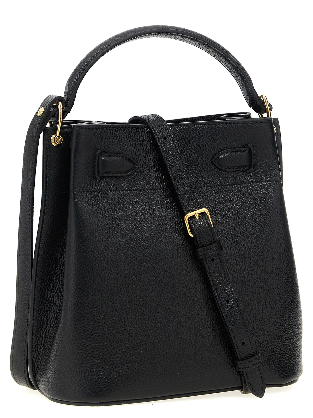 Sac bandoulière Mulberry en cuir de veau noir