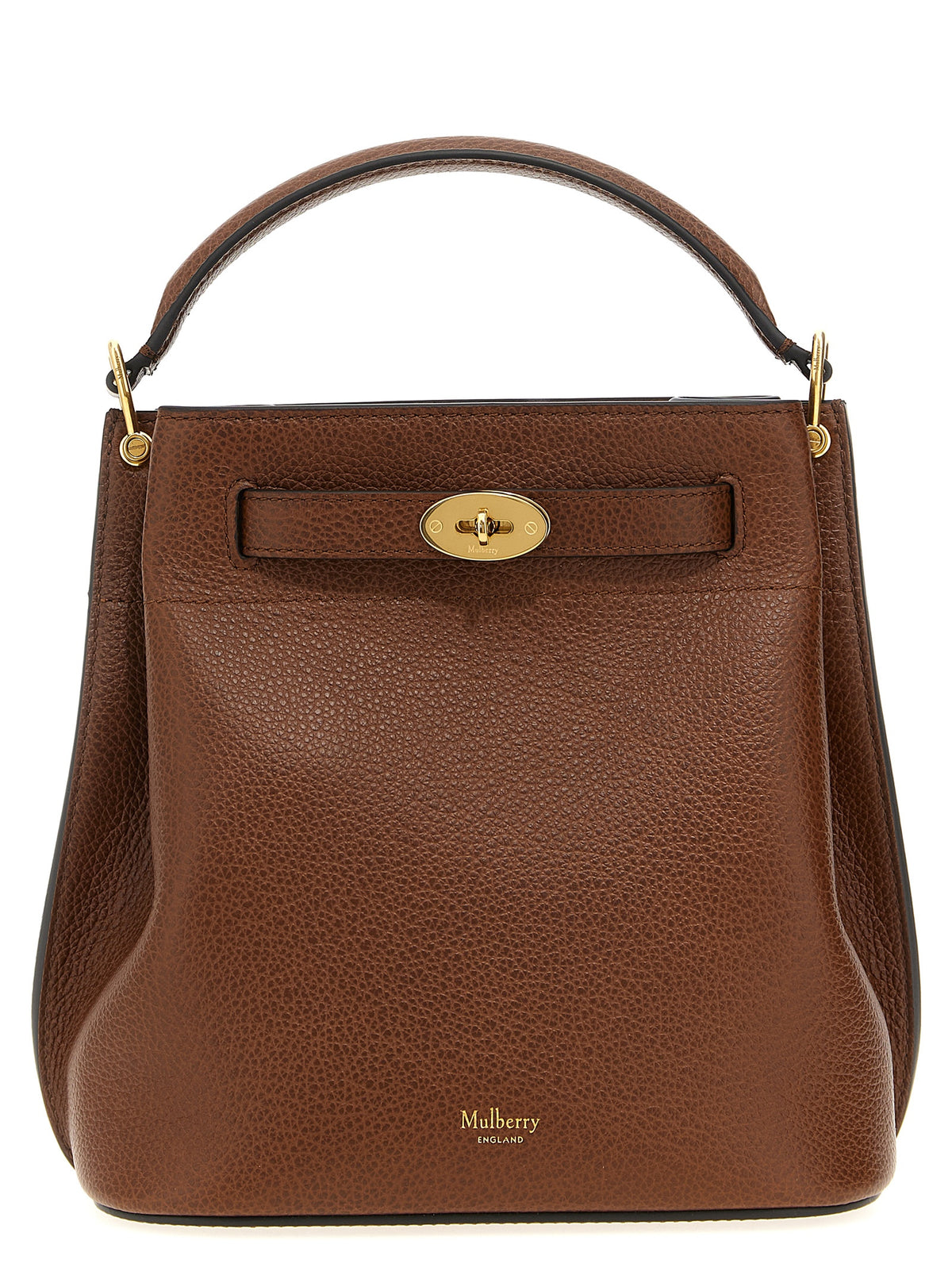 Sac bandoulière en cuir de veau marron Mulberry