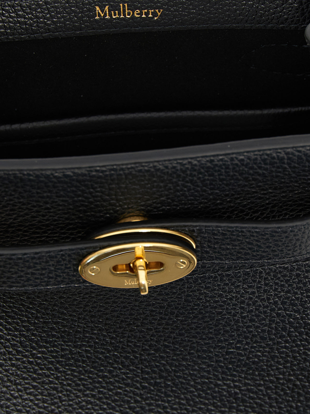 Sac bandoulière Mulberry en cuir de veau noir
