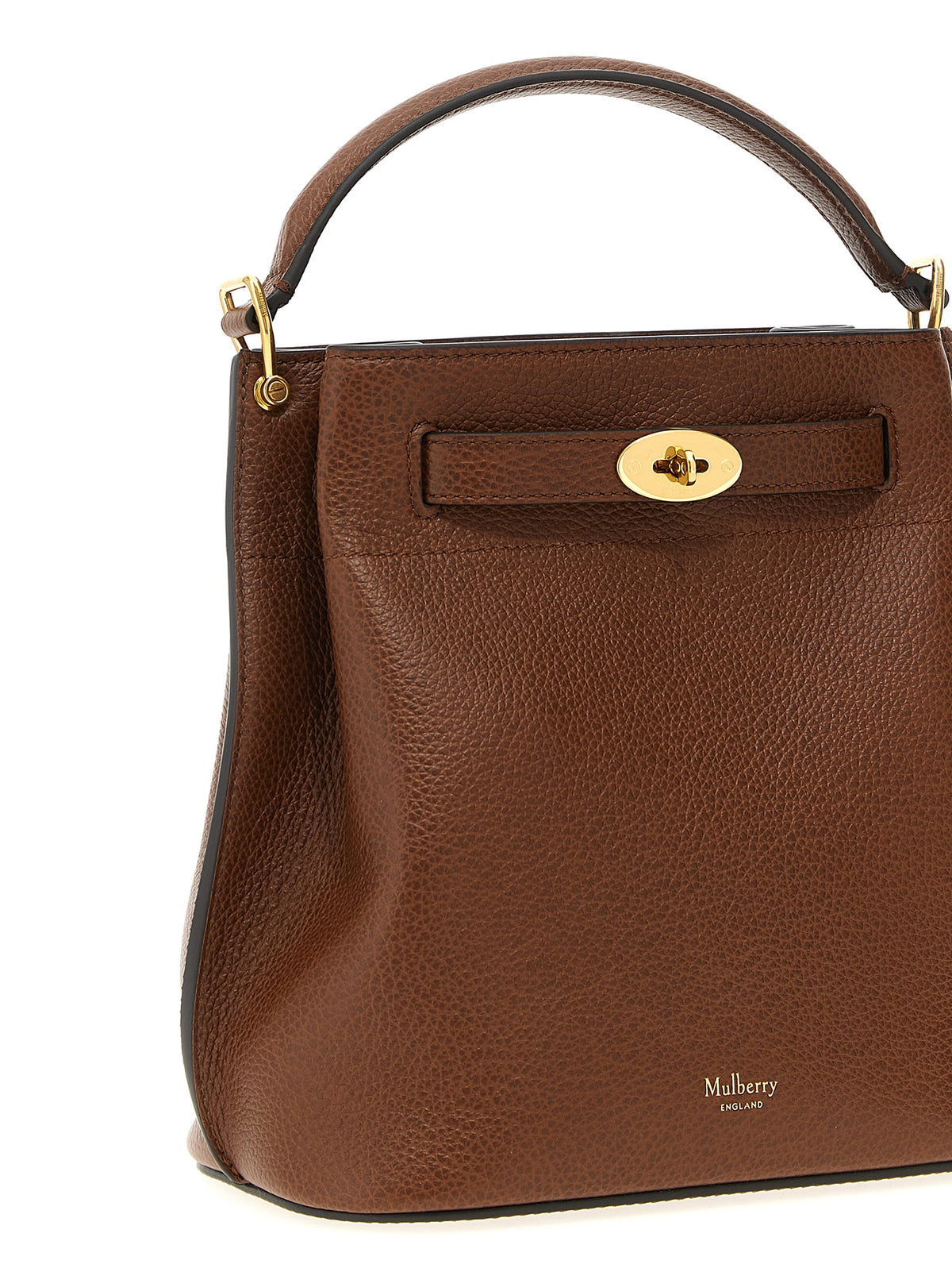 Sac bandoulière en cuir de veau marron Mulberry