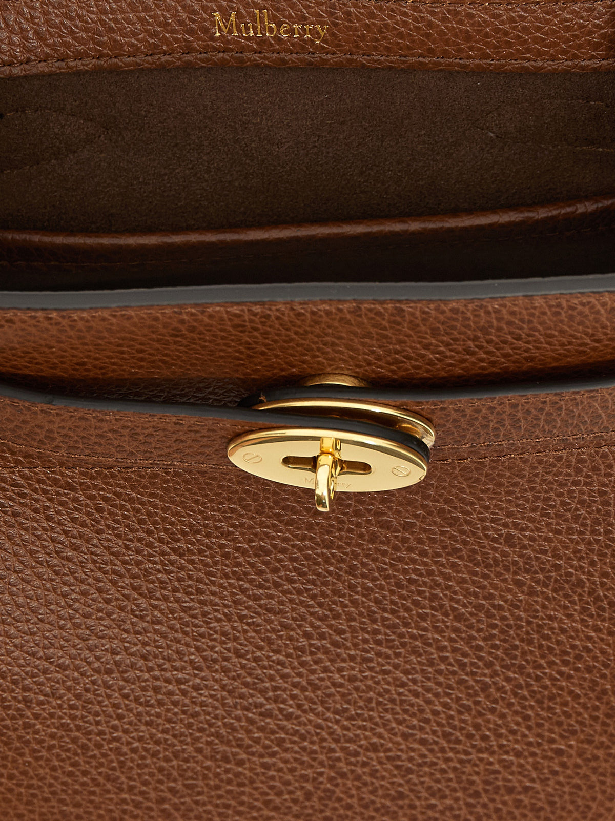Sac bandoulière en cuir de veau marron Mulberry