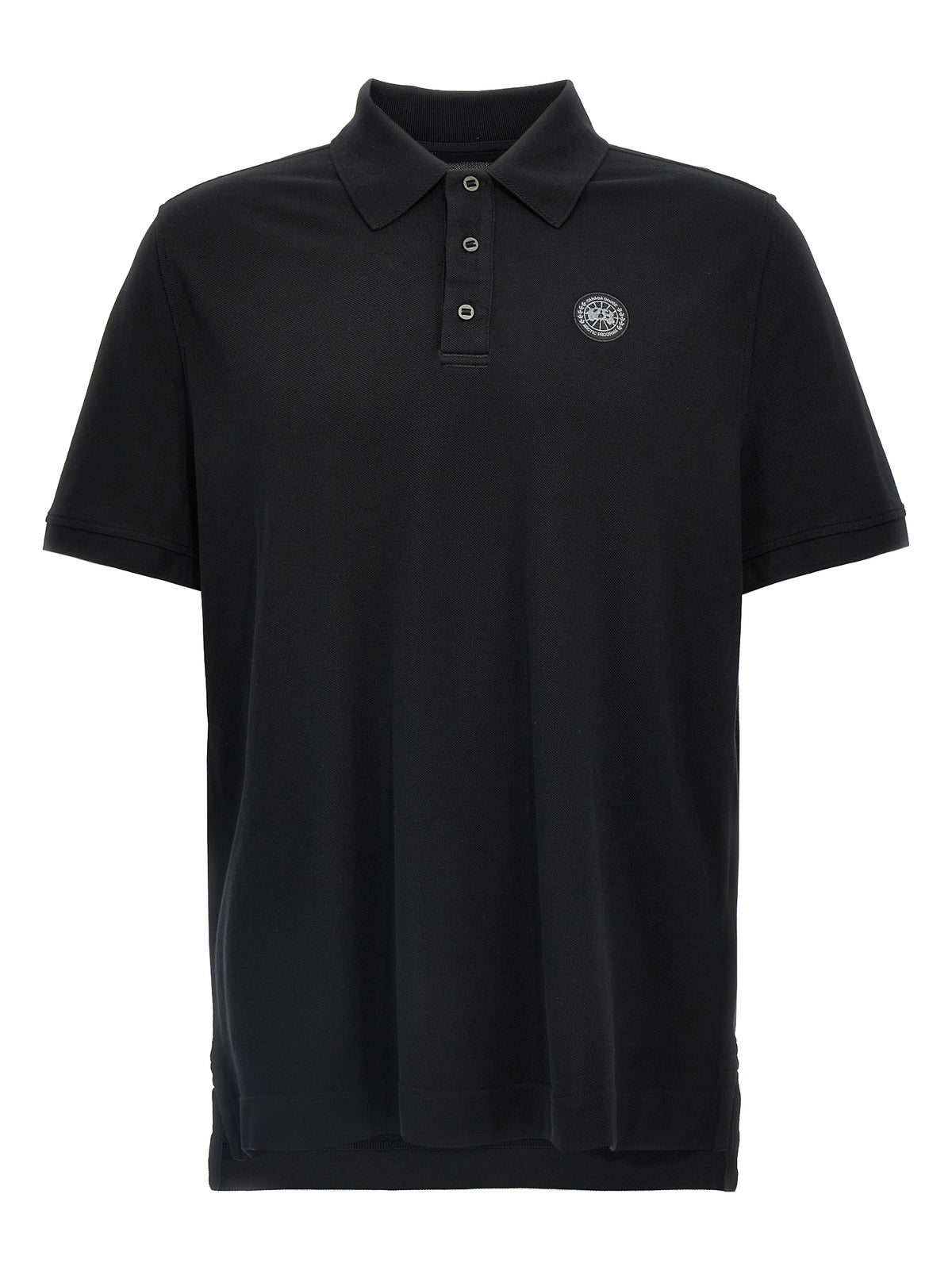 Polo en coton noir Canada Goose