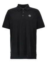 Polo en coton noir Canada Goose