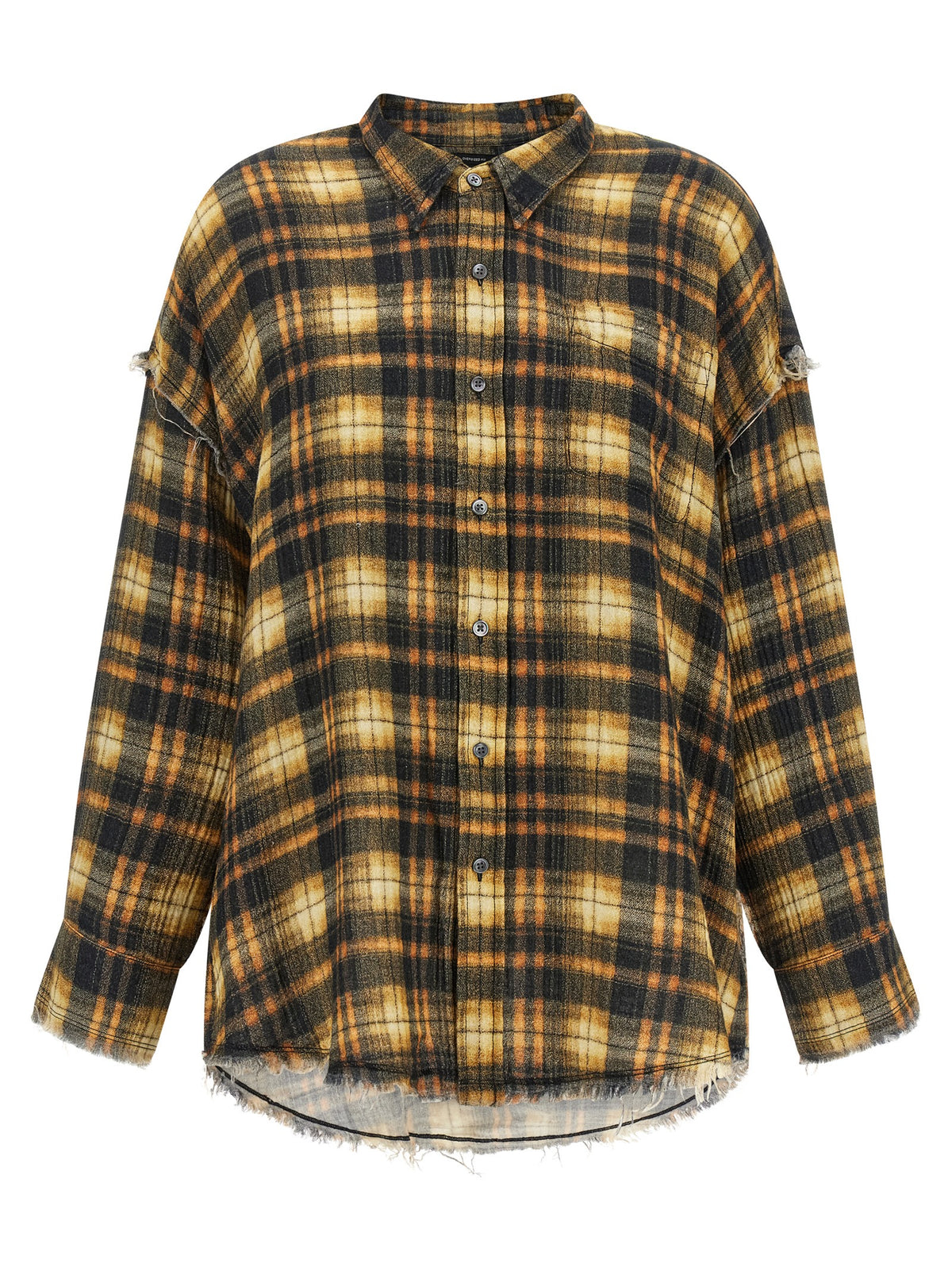 Chemisier R13 en coton marron